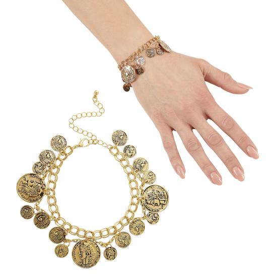 Pulsera con Monedas Doradas