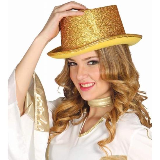 Sombrero de Copa Brillante – Dorado o Plateado (Adulto)