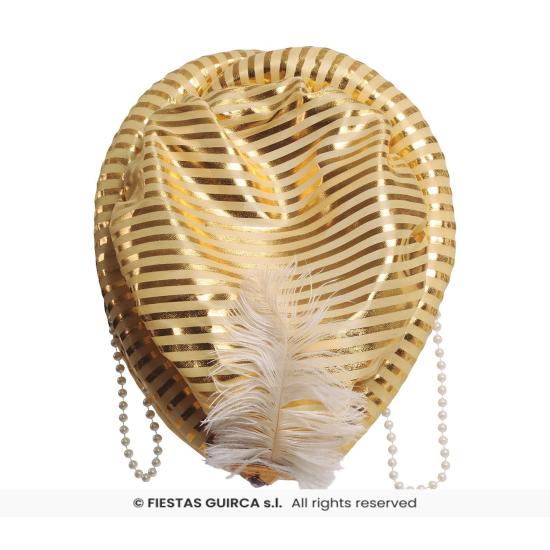 Sombrero Turbante Árabe con adornos Oro adulto