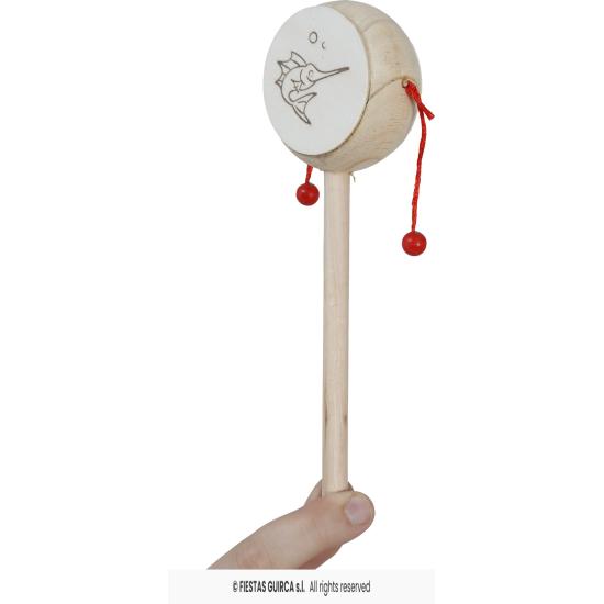 Sonajero Tambor de Madera 20 cm