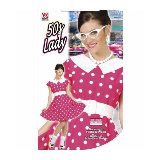 Vestido  de los Años 50 Rosa para adulta